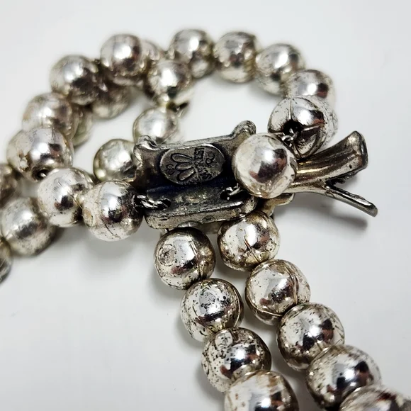 Vintage Sancrest Southwestern Squash Blossom Necklace – Turquoise & Silver Tone - Picture 15 of 16